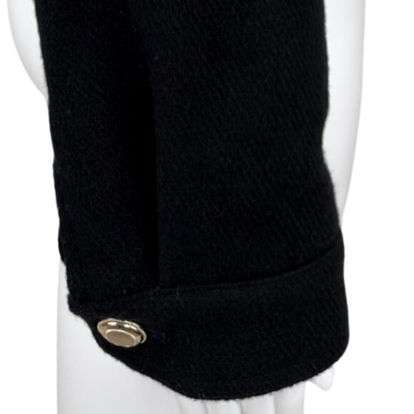 Zara Black Cropped Wool-Blend Button-Up Jacket – Size S - Picture 6 of 10